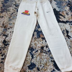 Nike EYBL Apple Worm logo white sweatpants